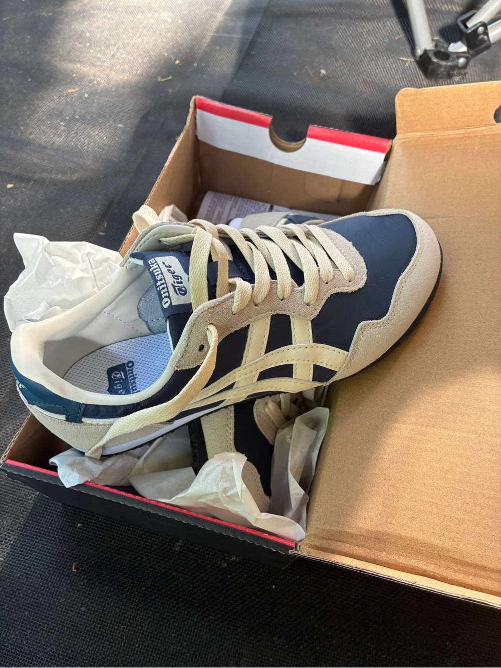 Serra Kids Navy and Cream Retro Sneaker